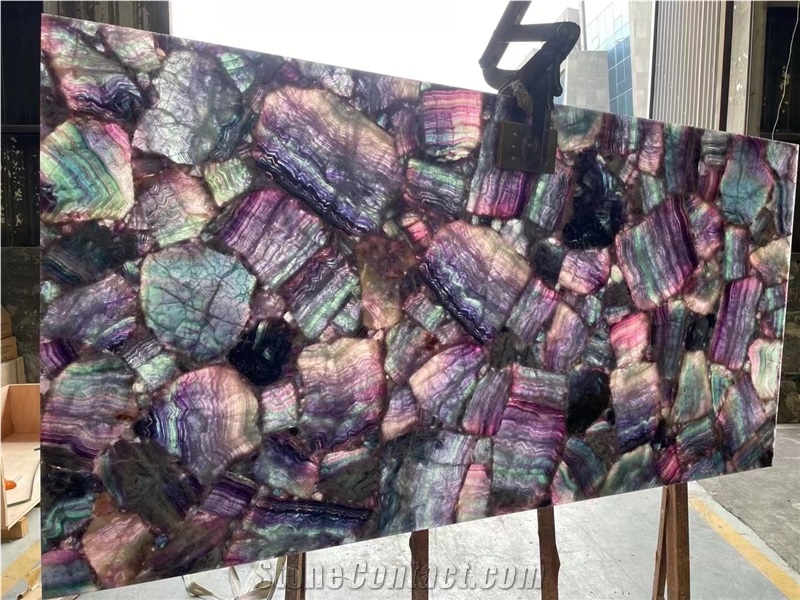 Amethyst Purple Semiprecious Stone Table Tops