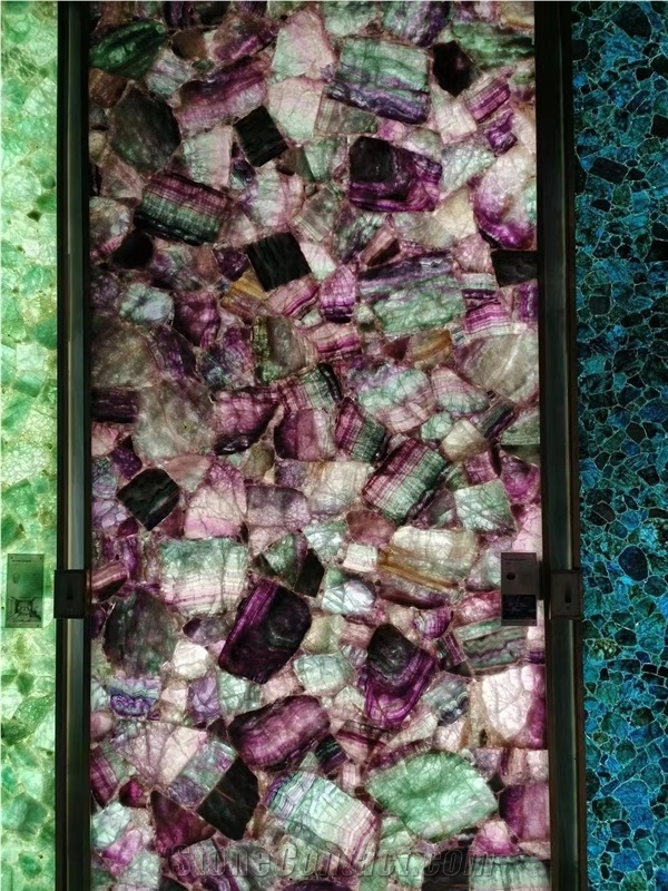 Amethyst Purple Semiprecious Stone Table Tops