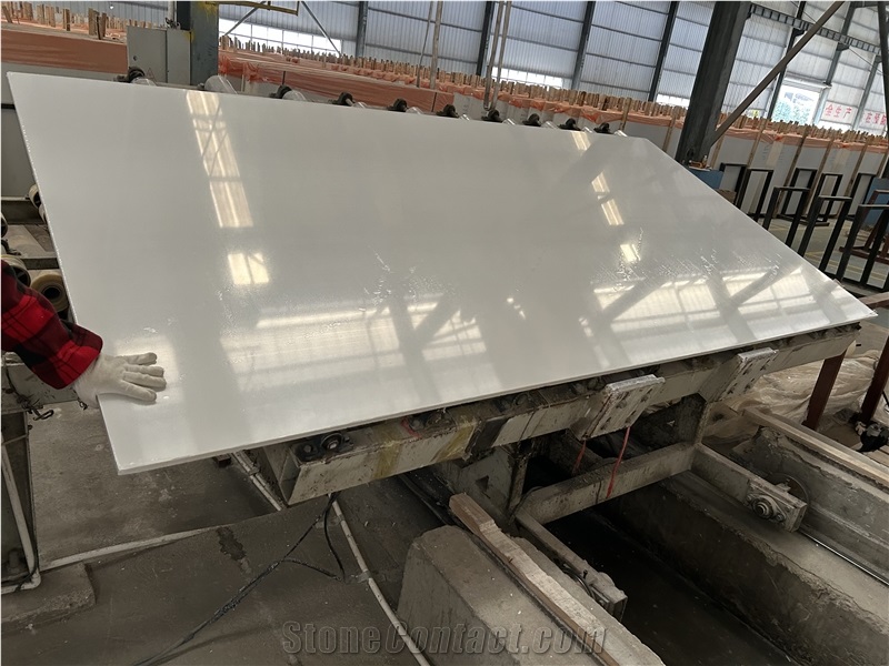Artificial Pure White Marble Solid Surface Slabs