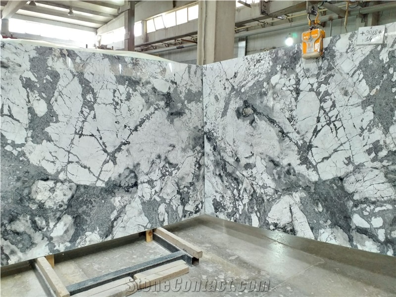 Invisible Grey Marble Slabs,Iceberg Blue Marble