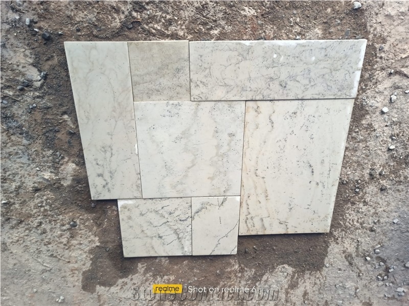 Bianco Mystique White Quartzite French Pattern