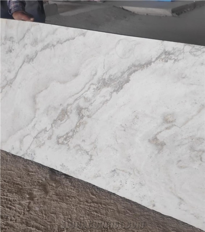 Bianco Mystique White Quartzite Slabs,  Tiles