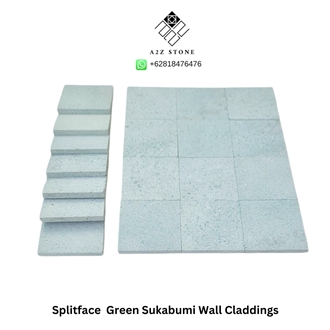 Green Sukabumi Quartzite Pool Tiles   Pool Parapets