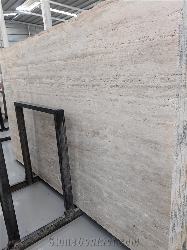 Light Beige Travertine Slabs For External Cladding