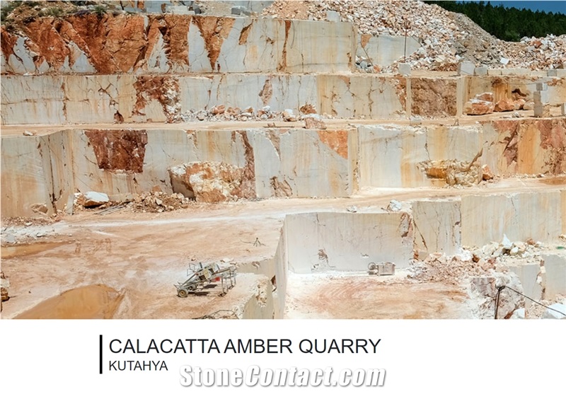 Calacatta Amber Marble Quarry