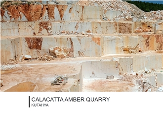 Calacatta Amber Marble Quarry