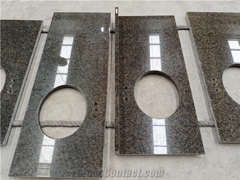 Verde Ubatuba Granite Bathroom Vanity Tops