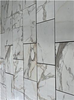 Italian White Marble Floor Tiles Calacatta Macchia Bath Tile