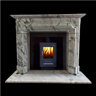 Calacatta White Marble Fireplace Mantel