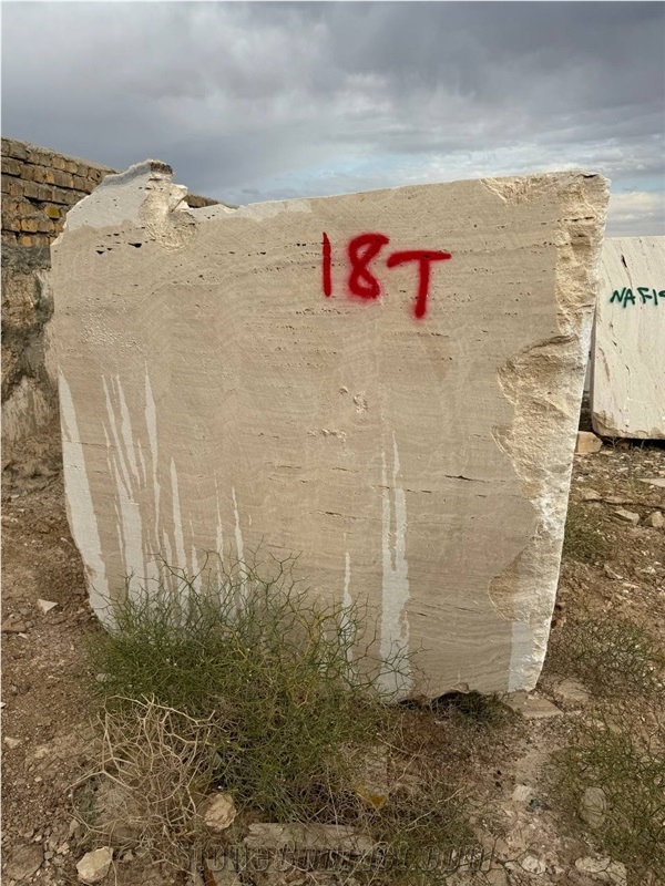 White Travertine Blocks