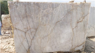 Crystallo White Quartzite Blocks, Indian Quartzite