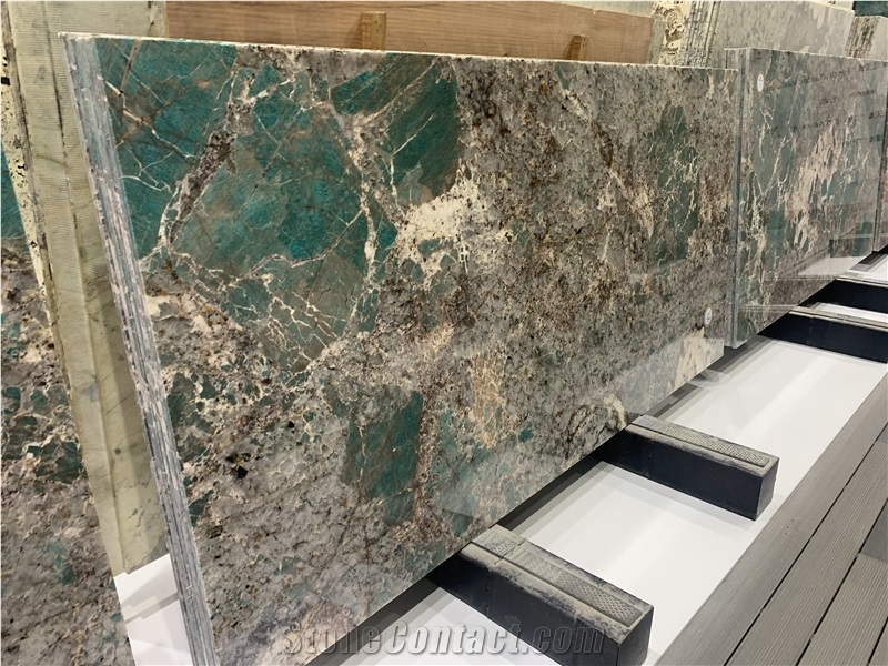 Brazil Amazonas Green Granite Slabs For Wall Panel