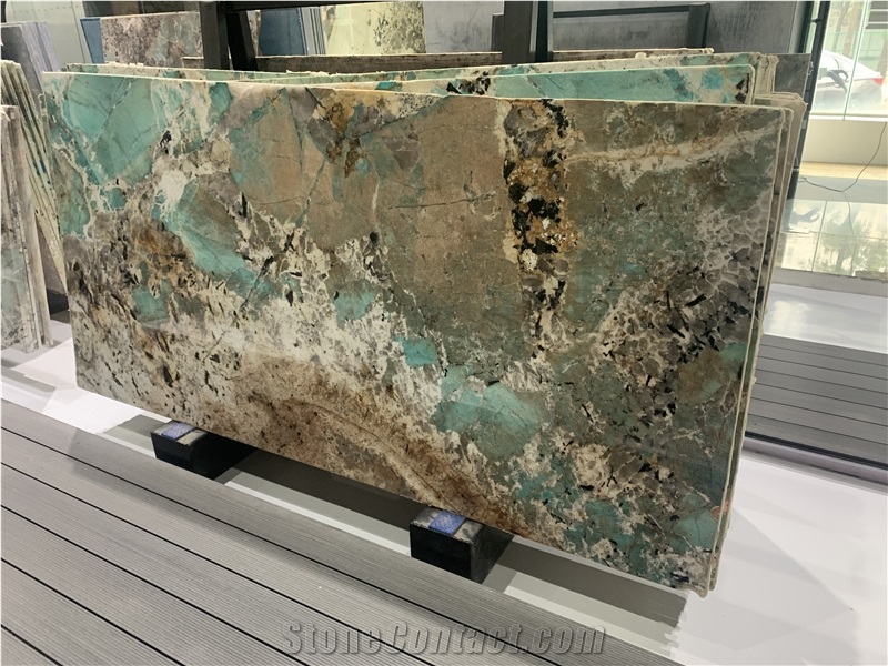 Brazil Amazonas Green Granite Slabs For Wall Panel