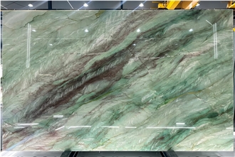 Brazil Emerald Green Verde Gaya Quartzite Slabs For Intorior