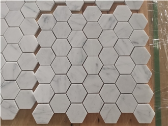 Classic Marble Backsplash Hexagon Mosaic Tiles For Wall