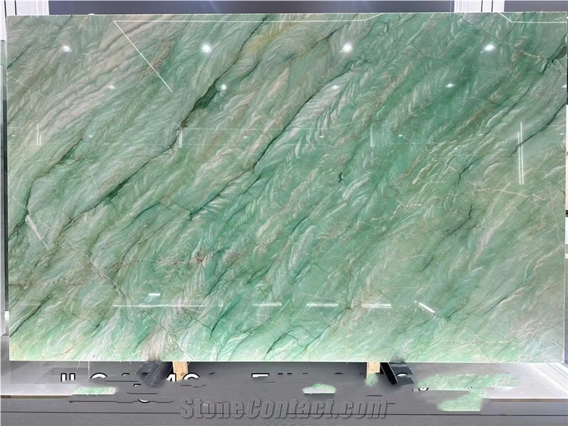 Emerald Green Gaya Dream Quartzite Slabs For Wall