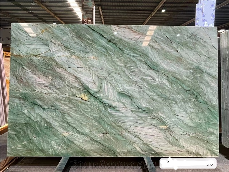 Polished Green Gaya Bordeaux Quartzite Slabs