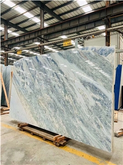 Yunnan Crystal Blue Marble Slabs For Deco Design Application