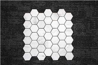 Bianco Elegant White Marble Hexagon Mosaic Tiles