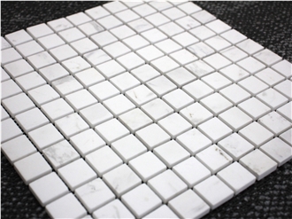 Bianco Elegant White Marble Square Mosaic Tiles For Kitchen
