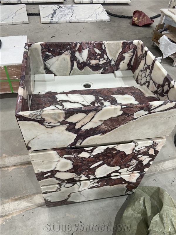 Calacatta Viola Marble Free Standing Pedestal Basins