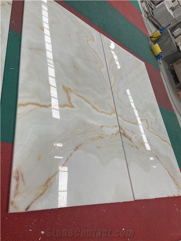 White Onyx With Red Veins For Bath Wall Large Tiles