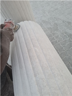 Artemis Beige Marble Commercial Table Base And Tops
