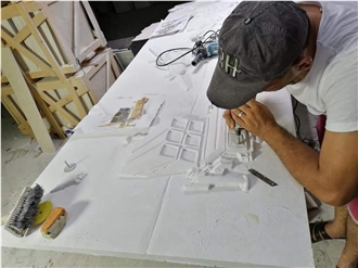 Oman Beige Marble Hand Carving Crafts