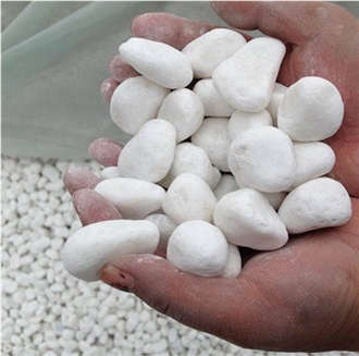 Natural Garden Stone, Tumbled White Pebble Stone