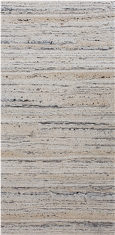 Light Silver Titanium Travertine Slabs