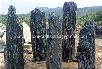 Tiger Black Granite Monoliths For Landscaping And Garden Design Product