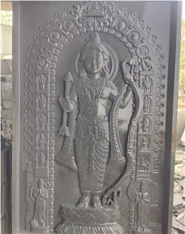 Black Basalt Wall Relief