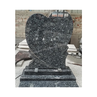 Blue Pearl Granite Heart Tombstone