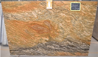 Golden Trauma Granite Slabs