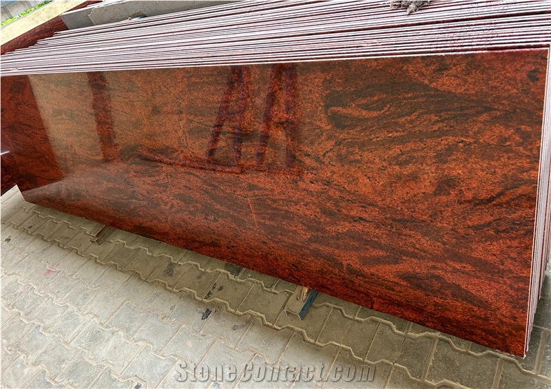 Red Multicolour Granite Cutter Slabs