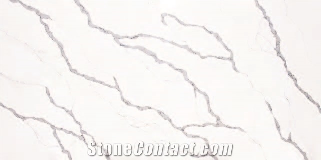 Calacatta Creek Quartz Slabs from China - StoneContact.com