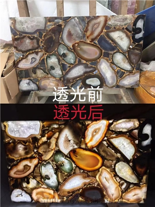 Uruguay Backlit Semiprecious Stone Tiles