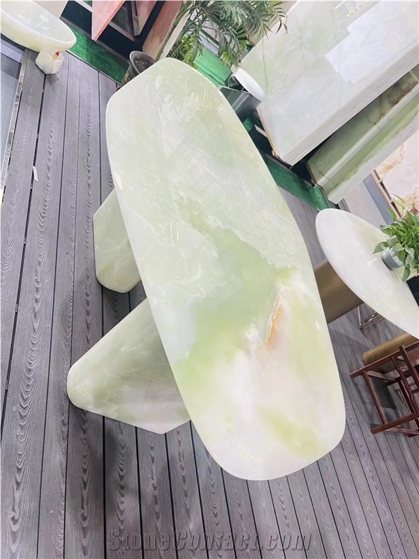 Natural Jade Green Onyx Dining Table