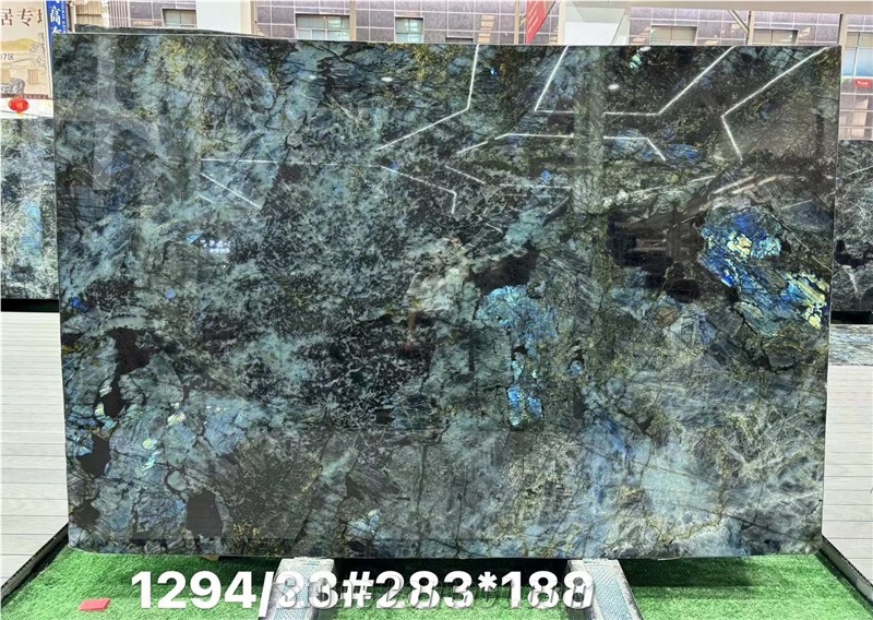 Natural Luxury Labradorite Blue Granite Slab Tiles