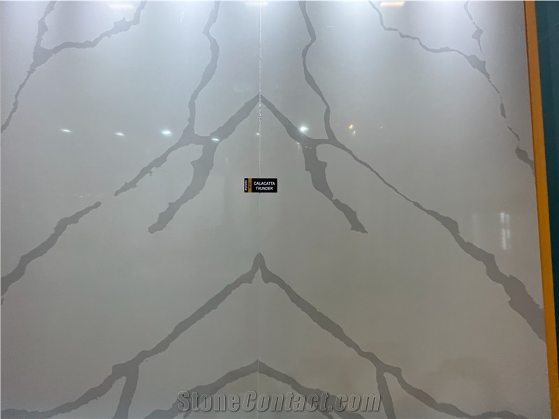 Calacatta Thunder Quartz Slab