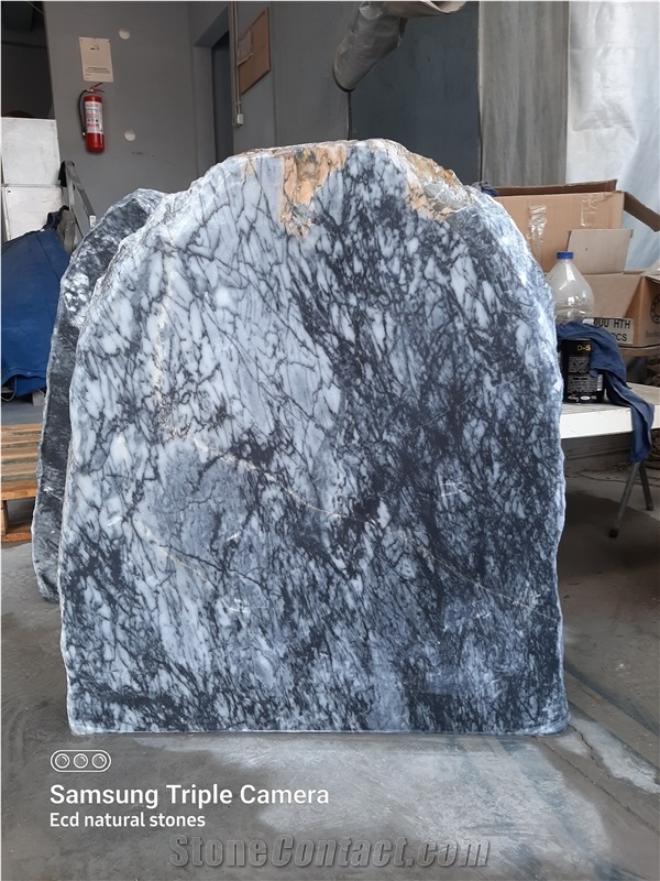 Shadow Black Marble Headstone