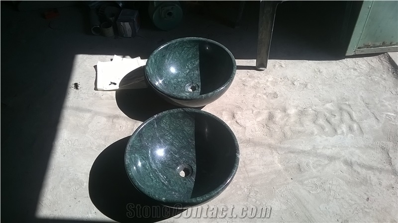 Green Marble Sink, Marble Wash Bowls,Green Stone Sinks