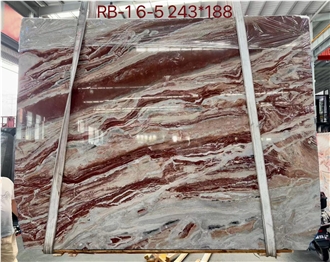 Arabescato Orobico Rosso Marble Slabs
