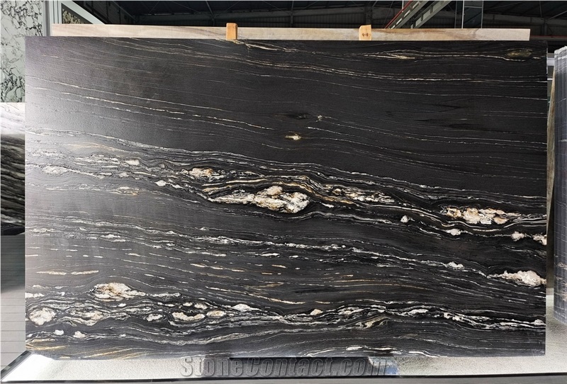 Titanium Granite Leather Slabs