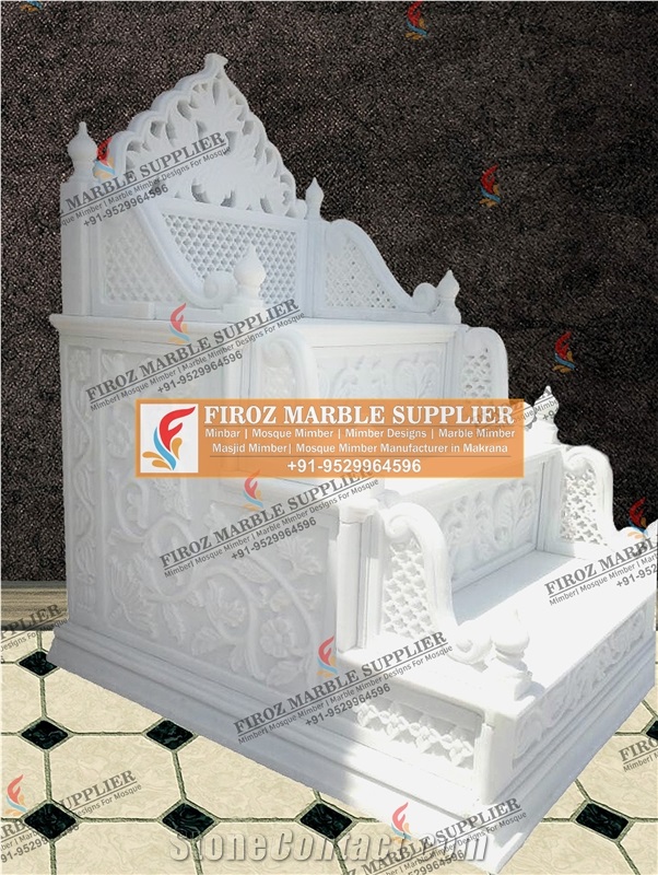 White Marble Mimber Stair Steps