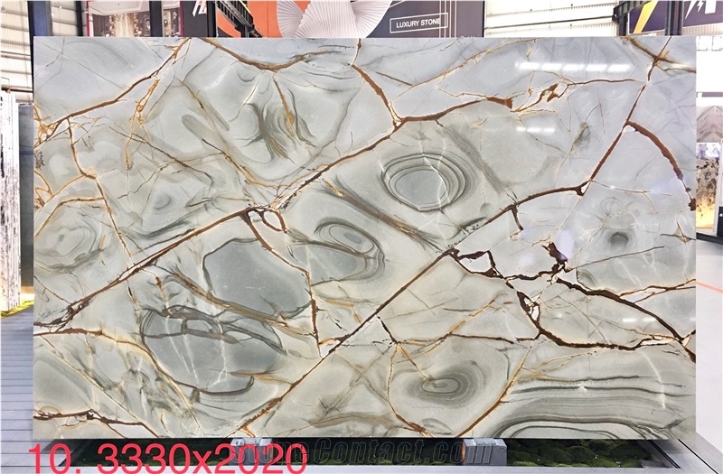 Brazil Blue Quartzite Roma Big Slabs Luxury Stone