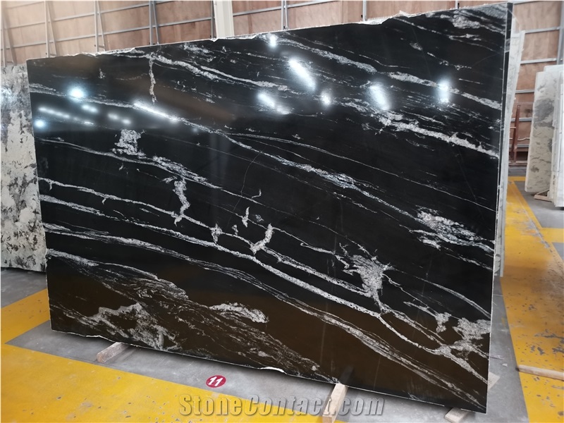 Cosmic Black Granite Stone Slabs For Flooring