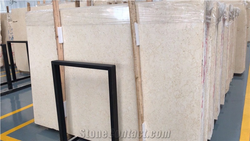 Egyptian Beige Galala Medium/Gingember Marble Slab Tiles