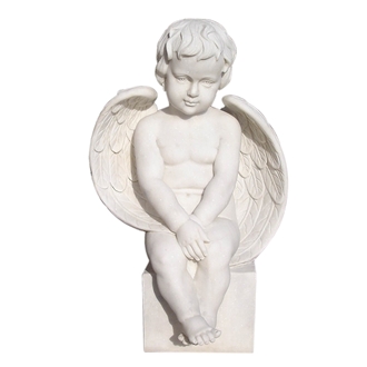 White Marble Garden Fountain With Stone Angel Sculpture