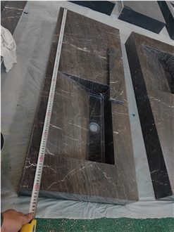 GOLDTOP Brown European Network Marble Bathroom Countertop